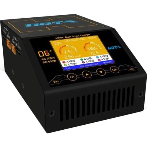 HOTA D6+ AC 300W DC 2X325W 2X15A Dual Channel Smart Battery Charger Discharger US EU Plug