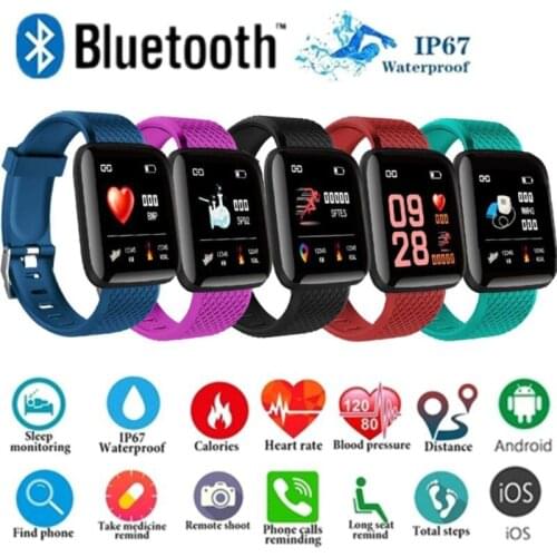 New Bluetooth IP67 Fitness Trackers Smartwatch For Monitoring Heart Rate And Sleep Detection Sports Watch For Men Women