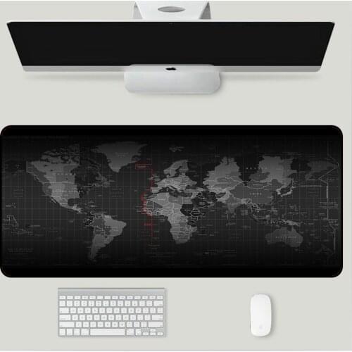 World Map Game Mouse Pad Large Mouse Pad Player Lock Edge Mouse Pad Laptop Mouse Pad Rubber Gaming Keyboard Desk Pad XXL