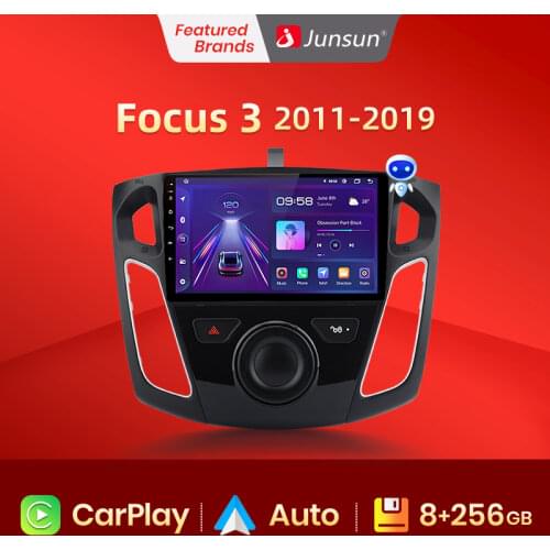 Junsun V1 Carplay Android 10 AI Voice Control Car Radio Multimedia Video Player For Ford Focus 3 2011-2019 Navigation no 2din