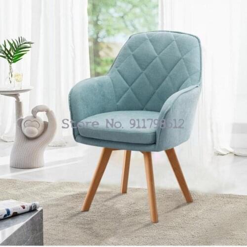 Nordic computer chair home modern minimalist casual fabric chair bedroom study table and chair writing net red makeup chair