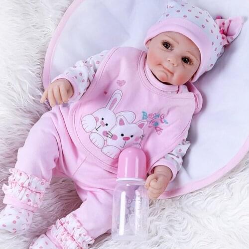 Rebirth Infant Bebe Reborn Doll 22" 55cm real newborn babies soft silicone doll toys gift