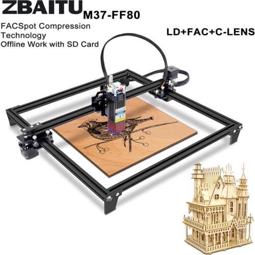 80W Laser Engraver, Laser Cutting Machine, high power cutting 8mm plywood, high precision engraving mirror stainless steel