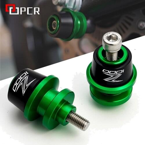 Motorcycle 8MM CNC Aluminum Swingarm Spools Stand Screws Slider For kawasaki Z1000 Z 1000R 2015 2016 2017 2018 2019 2020 2021