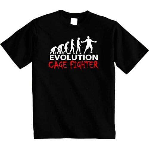 Newest 2019 T Shirt Men Tshirt Punk Tops Cage Fighter T-Shirt| Evolution of Cage Fighting Unisex Design Tshirt Online