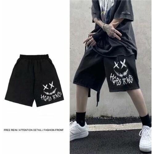 2021 new summer sports shorts men women loose Korean students hip-hop Harajuku fifth straight pants hip hop grunge streetwear