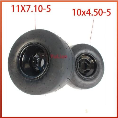 10x4.50-5 front wheel or 11x7.10-5 rear wheel go kart tire DIY four wheel go kart ATV UTV four wheel car four wheel