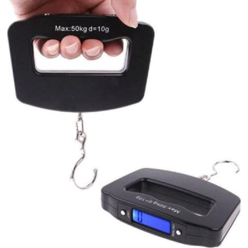 Honana 50kg/10g Portable LCD Digital Fish Hanging Luggage Weight Electronic Hook Scale