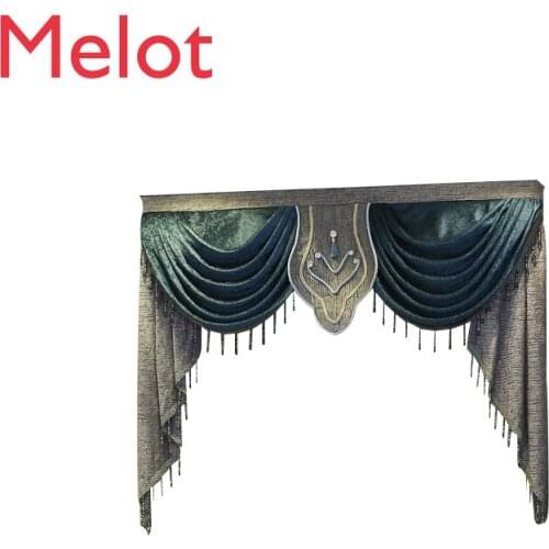 Europe Embroidered Luxury Window Valance Curtains for Living Room Window Curtains Blackout for Bedroom Kitchen Home Decor