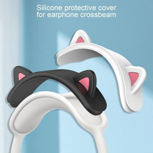 Head Beam Sleeve Replacement Soft Silicone Cat Ear Head Beam Band Cushion Headphone Cute Cover for Airpods Max