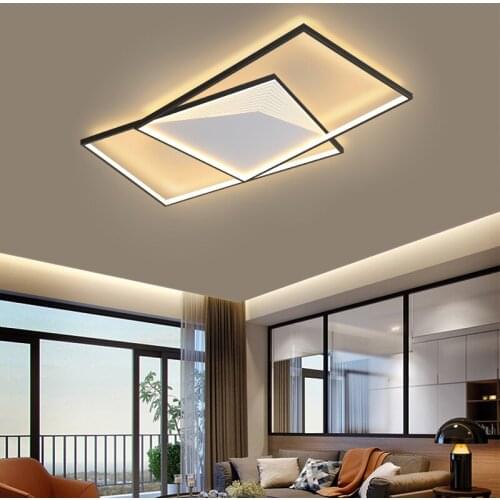 Nordic Design Glass Frame Ceiling Light LED Living Room Bedroom Modern Lamps Indoor Home Decor Fixture Luminaire