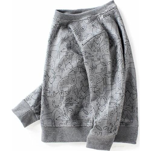 4-12 years old boys girls spring autumn sweater coat cartoon print Korean version top sweat shirt fashion quality child clothing