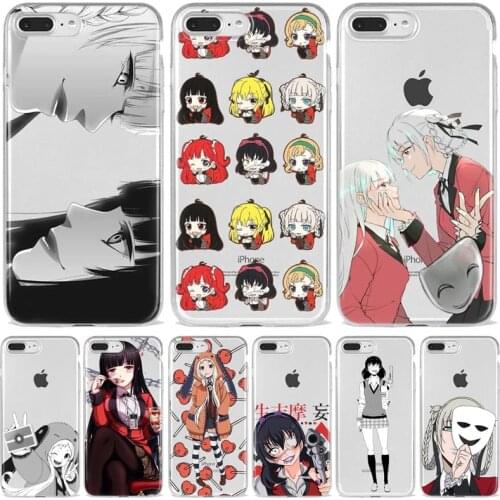 Japanese Anime Kakegurui Jabami Yumeko TPU Soft Silicone Phone case For iPhone XS 6 7 8 Plus SE 11 12 Mini Pro Max Fundas Coque