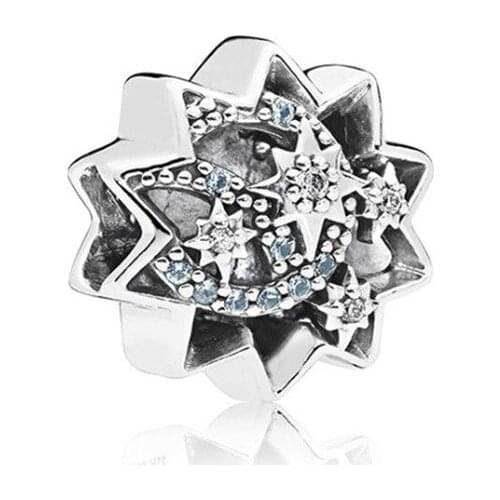 Bright star trinket charms diy pendant bangle fit pandora bracelet fit 3mm snake chain bracelet & bangle diy bead jewelry women