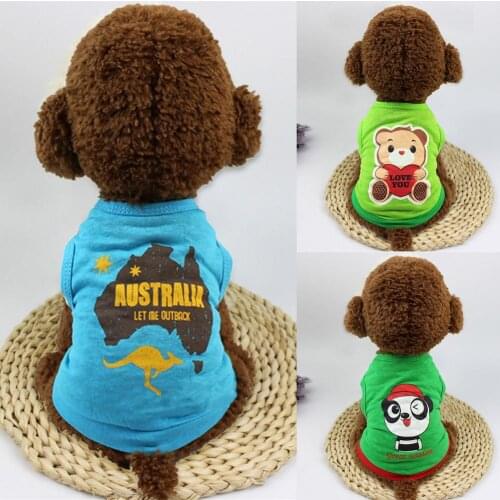 Pet Vest Cartoon Pattern Breathable Two-legged Dog Fashion Shirt for Summer Dog Supplies Trench