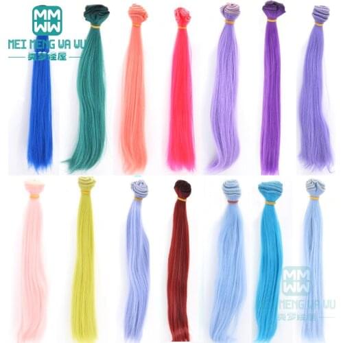 1pcs 25cm*100cm Doll Wigs Hair for dolls BJD/SD dolls DIY White \ Black \ Brown \ light gold A variety of colors