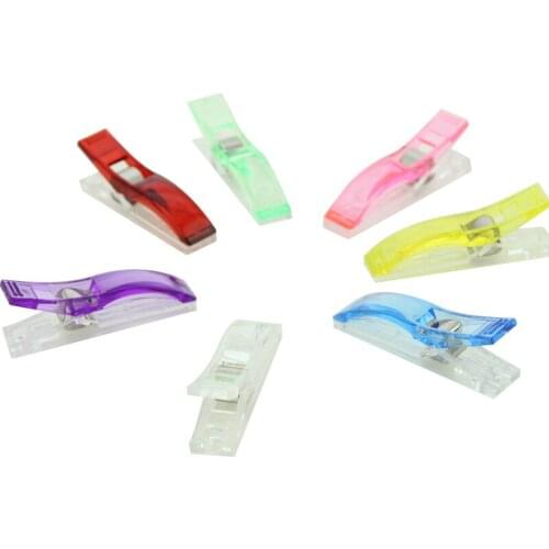 10pcs/bag Clover PVC Plastic Clips Knitting Crochet Patchwork Sewing DIY Crafts Quilt Quilting Clip 5.5x1cm