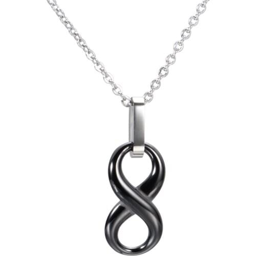 2021 New Fashion Jewelry Crystal Couples from Swarovskis Ceramic 8 figure Titanium steel necklace Fit Women and female For Party