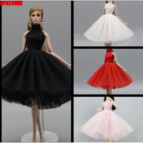 4pcs/lot Fashion Ballet Dress For Barbie Outfits 1/6 Dolls Accessories High Neck Dancing Clothes 4-layer Skirt Gown Kids Toys