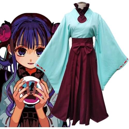 Anime Jibaku Shounen Toilet bound Hanako kun Akane Kwai Cosplay Costume Japanese Kimono Uniforms Halloween Party Witch Costume