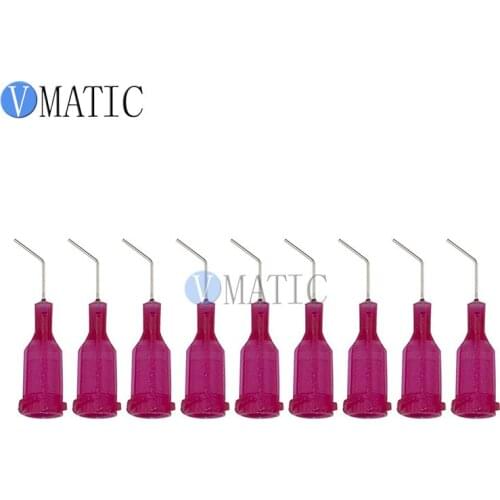 Free Shipping 100Pcs 25G 0.5'' Tube 45 Degree Bend Bent Glue Dispensing Needle Tips Stainless Steel Dispenser Needle 1/2 Inch