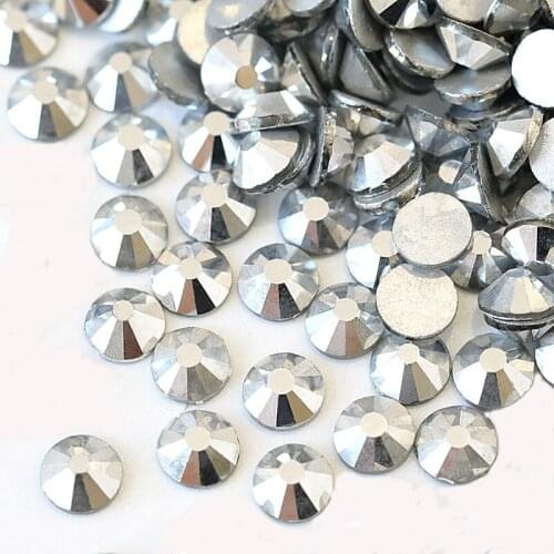 Shiny SS3-SS34 Mine Silver Nail Art Rhinestone Glass Non HotFix Crystal Stone Glitter Strass for DIY Nail Art Decoration H0006