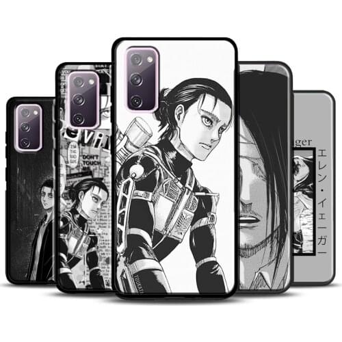 Eren Yeager Attack on Titan Phone Case For Samsung Galaxy S20 FE S8 S9 S10 Plus Note 10 Plus Note 20 S21 Ultra Cover