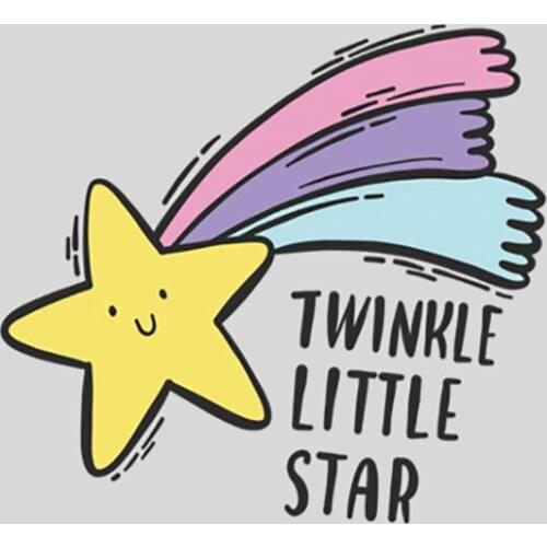 Colorful Color Star Letter Patches Hot Heat Transfer Cloth Printing Sticker DIY Iron On Clothing Bag Shoes Custom Decals