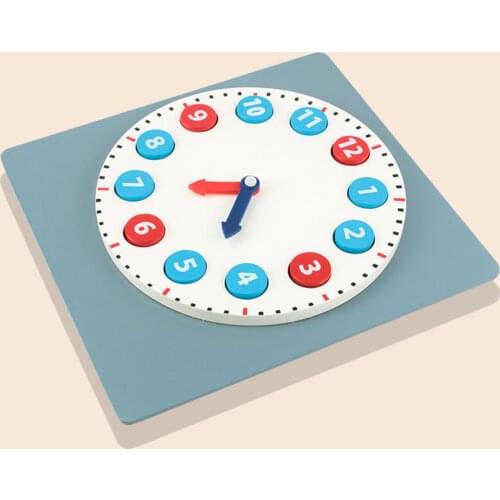 Wooden Clock Toy Kids Early Preschool Teaching Aids Early Education Toys