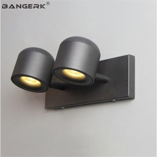 Creative Double Head Sconce Wall Lights Modern Loft Rotate LED Wall Lamp Bedside Corridor Balcony Home Decor Indoor Lighting