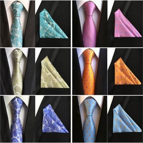 Unique Design Fashion Explosion Business Mens Decoration Set High-grade Polyester Silk Mens Tie Pocket Towel Two-piece