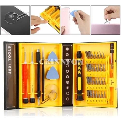 DHL 200PCS 38-in-1 Repair Tool Kit Screwdrivers For Cellphone Smartphone Watch PC PDA Tools (Color: Multicolor)