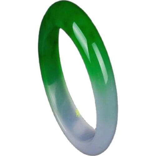 Jade, emerald, ice, sun green, exquisite, semi green, semi purple jade bracelet, womens jade bracelet, parcel post