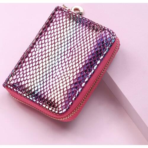 New laser Women Zipper Wallet Travel Journey Bank Credit Card Holder Organizer Small Coin Purse