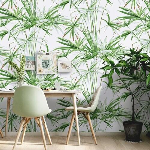 Beibehang Nordic style wallpaper Southeast Asia tropical rainforest green plants Osron non-woven living room bedroom wallpaper