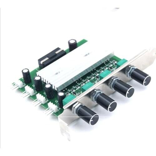 Computer Pc PCI Fan Speed Controller Switch PC 4 Channel 3 pin Wire Cooling Fan speed Control adjust