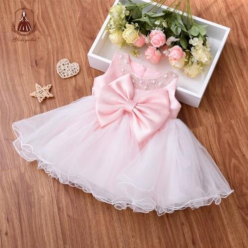 Yoliyolei Fairy Cuty Girls Dress Tulle Fluffy Children Gowns Flower Princess Vestidos Kids Birthday Party Summer Toddler Dresses