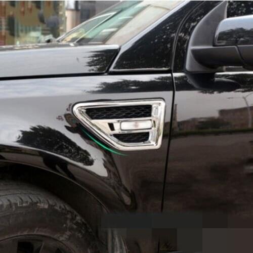 FIT FOR 07- LAND ROVER FREELANDER LR2 CHROME WING SIDE AIR INTAKE VENT COVER LF1