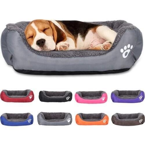Dog Bed for Large Dogs Sofa Warm Cuddler Rectangle Soft Plush Pet Beds Mattress Candy House Sleeping Mats Kennel for Cats Dogs