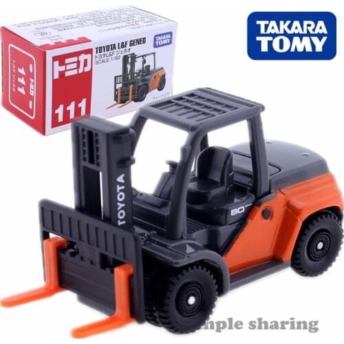 Takara Tomy Tomica #111 Toyota L&F Geneo Forklift Scale 1/62 Car Hot Pop Kids Toys Motor Vehicle Diecast Metal Model