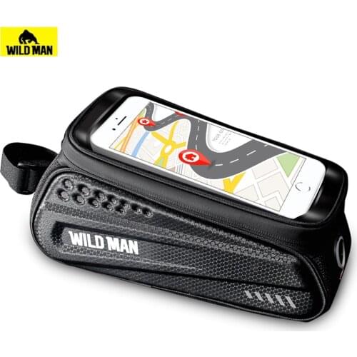 Hard Shell Waterproof Bicycle Bag Front Beam Bag Mountain Bike Mobile Phone Touch Screen Mountain Bike Saddle Bag Riding Equipme