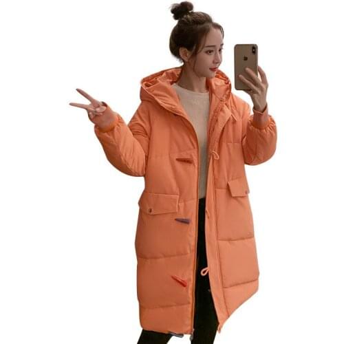 Women Winter Padded Warm Jacket Long Female Overcoat Slim Solid Jackets Winter Coat