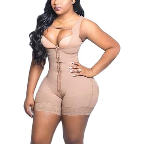 Fajas Sleeveless Short Shapewear Women Open Bust Bodysuit Waist Trainer Slimming Belt Machine Lingerie Waist Trainer Body Shaper