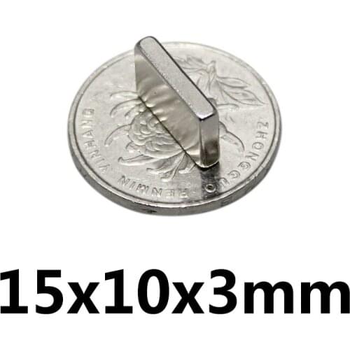 10/20/50/100/200/300pcs 15x10x3mm Quadrate Powerful Magnet N35 NdFeB Permanent Magnet Strong Neodymium Magnets 15*10*3mm