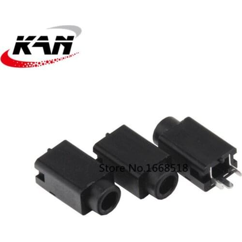 10Pcs 3.5MM audio jack PJ-359 3-pin in-line headphone jack female PJ359 black