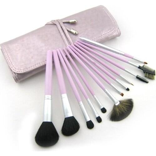 12 Pieces Comestic with Lavender Case Professional Makeup Accessories Brushes Tools Foundation Brush Sets & Kits High Quality