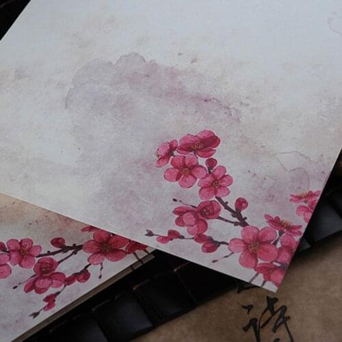 16Pcs/pack Beautiful Chinese Style Letter Paper Ink Painting Writing Students Stationery Office Tools