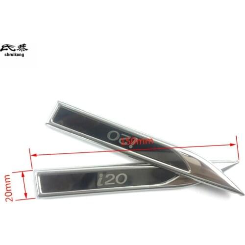 2pcs/lot stainless steel Car body both sides fender decoration cover for 2008-2020 Hyundai i20 GB IB PB