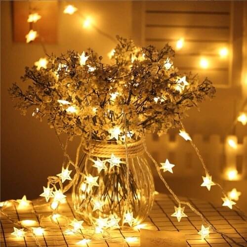 20pcs/lot Twinkle Star 10m 100 LEDS 49FT Star String Lights 110V 220V US EU Plug String Lights Extendable for Indoor Outdoor