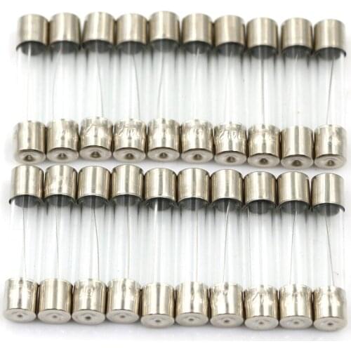 20pcs 6x30 6*30mm Quick Fast Blow Fuse Glass Tube Fuses 250V 5A/10A/15A/20A